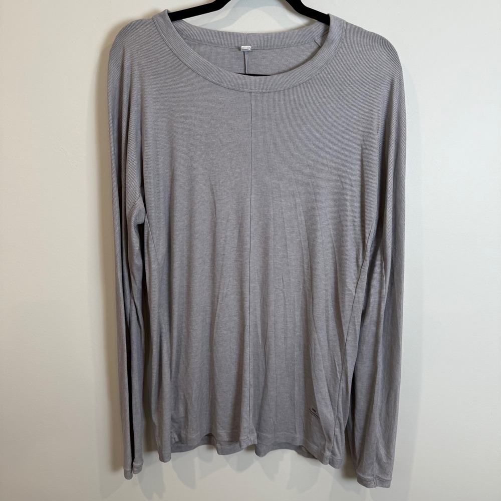 UNIQLO Alexander Wang Ribbed Long Sleeve Shirt Gray Size L